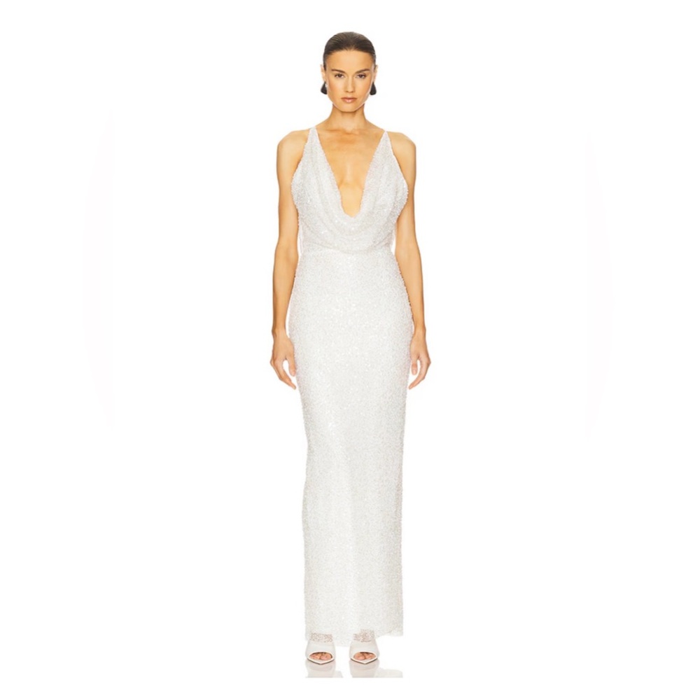 Michael Costello REVOLVE Terrence Gown in Ivory
